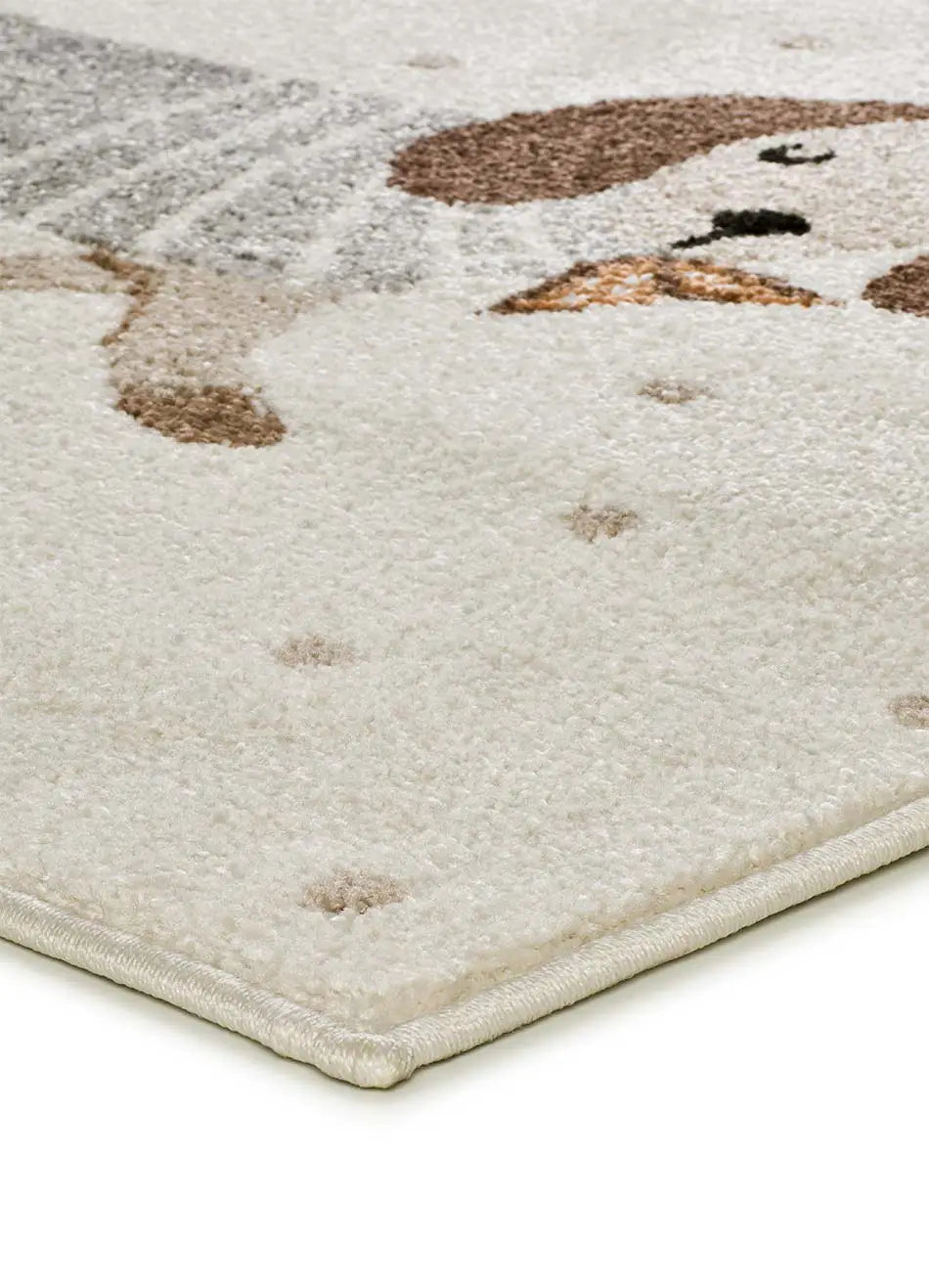 Alfombra infantil perros salchicha Beats 40485 Blanco Atticgo Detalle