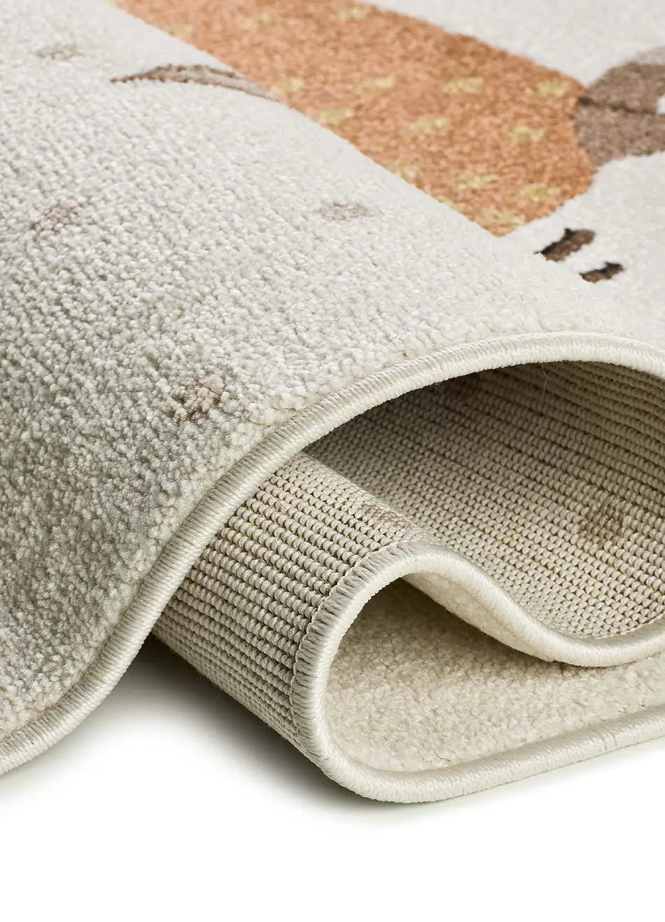 Alfombra infantil perros salchicha Beats 40485 Blanco Atticgo Textura