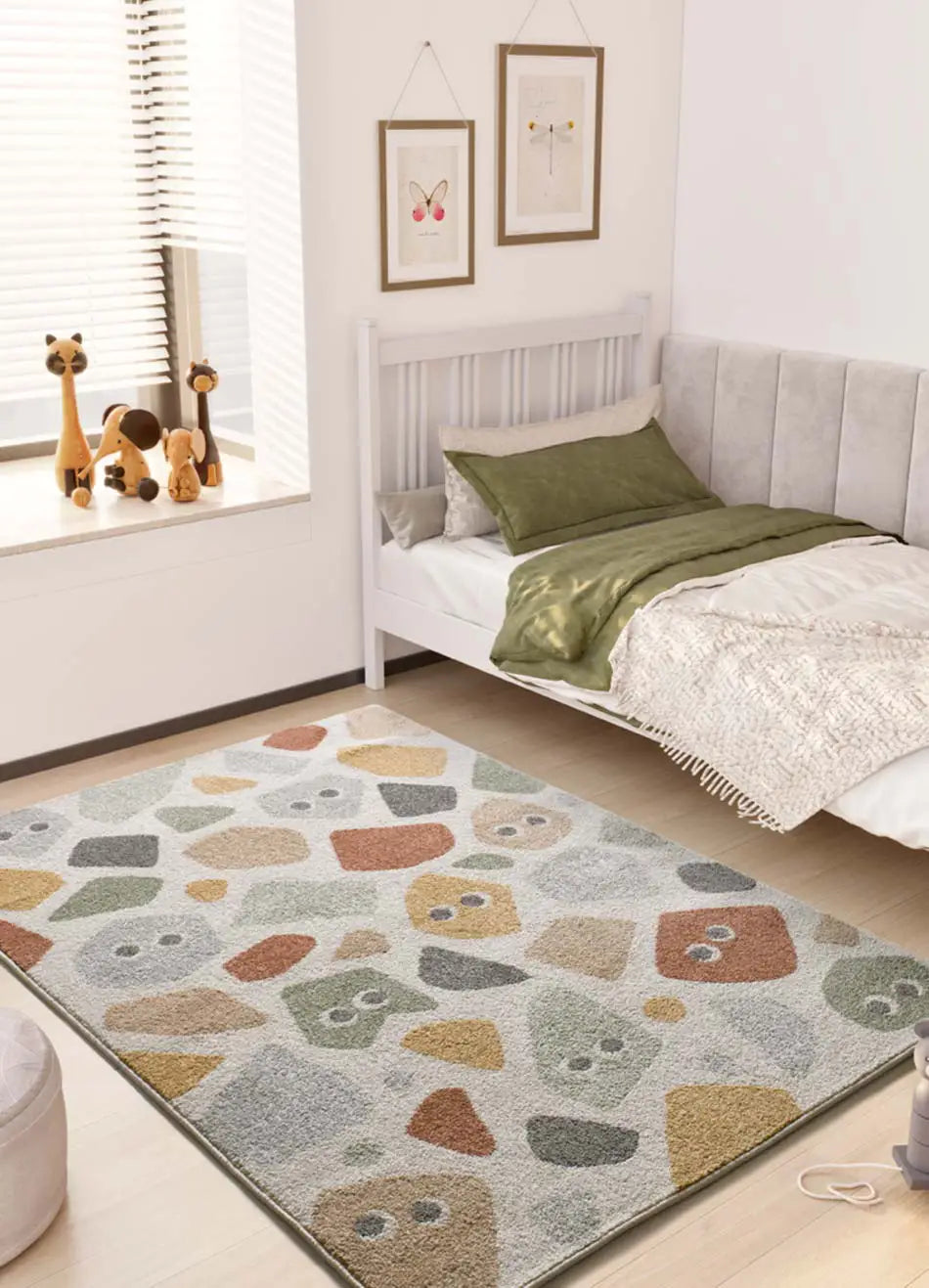 Alfombra infantil piedras animadas habitación Beats 40495 Multicolor Atticgo