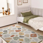 Alfombra infantil piedras animadas habitación Beats 40495 Multicolor Atticgo