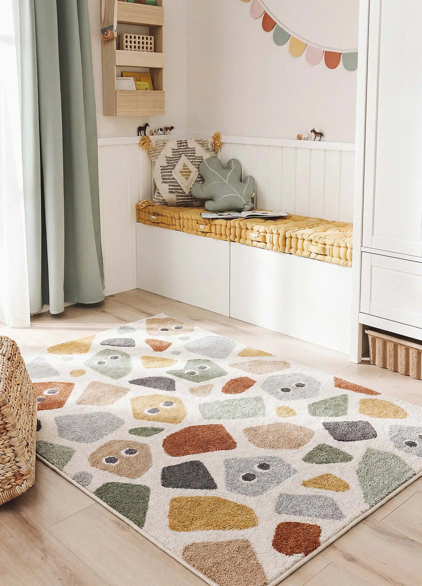 Alfombra infantil piedras animadas Beats 40495 Multicolor Atticgo