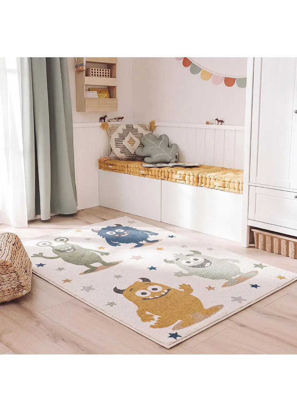 Alfombra infantil monstruos Beats 40500 Multicolor Atticgo
