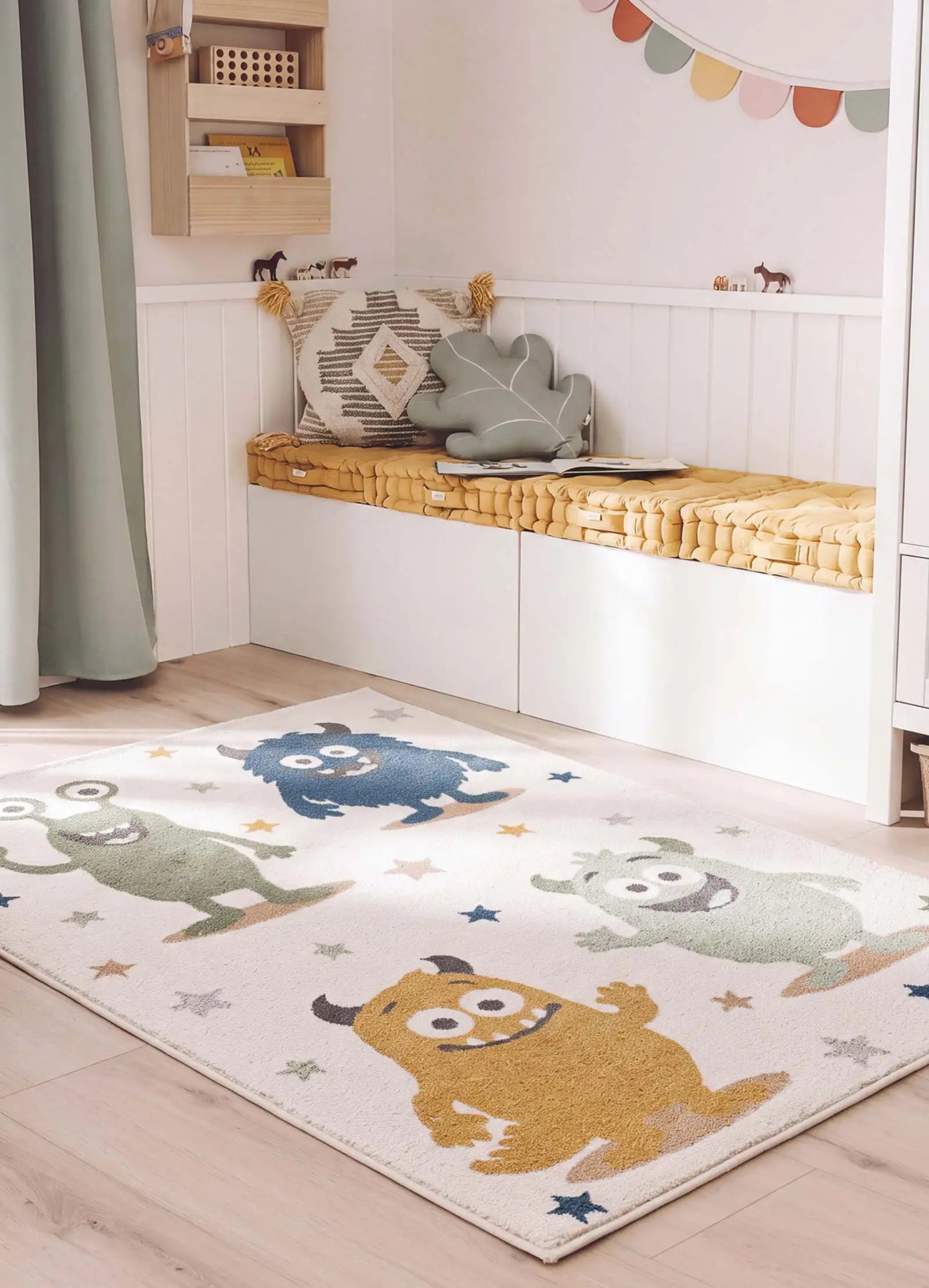 Alfombra infantil monstruos Beats 40500 Multicolor Atticgo