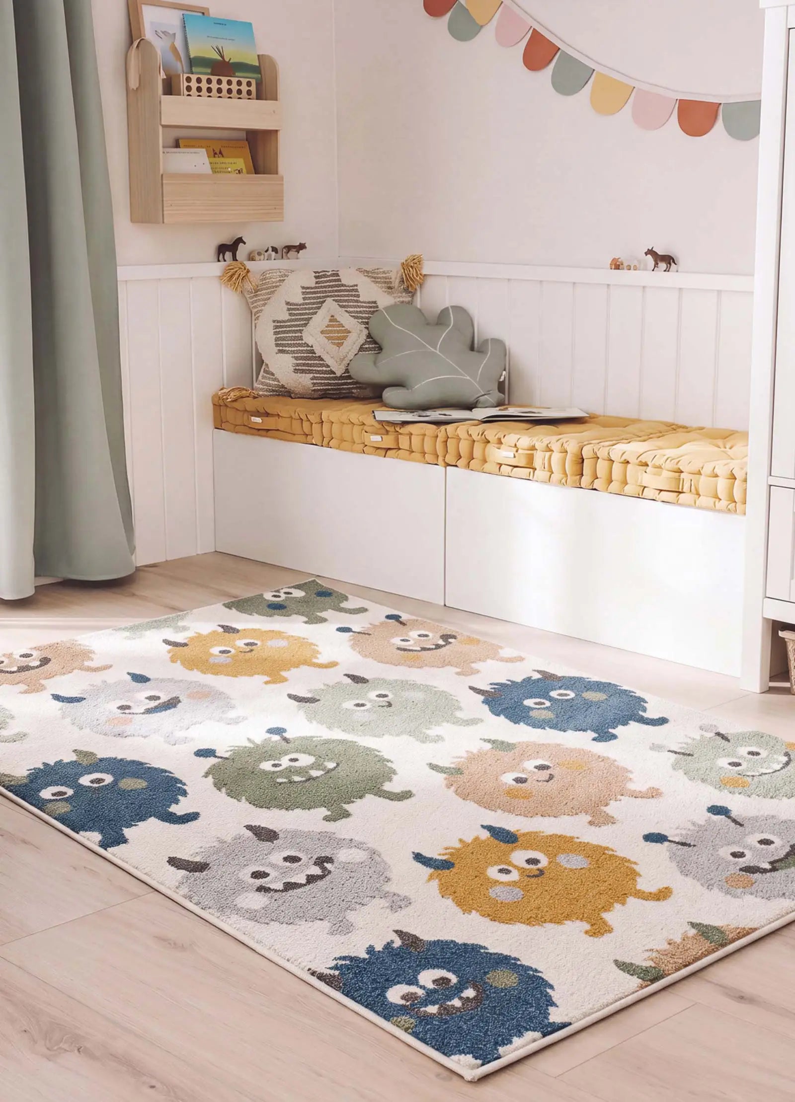Alfombra infantil monstruos Beats 40501 Multicolor Atticgo