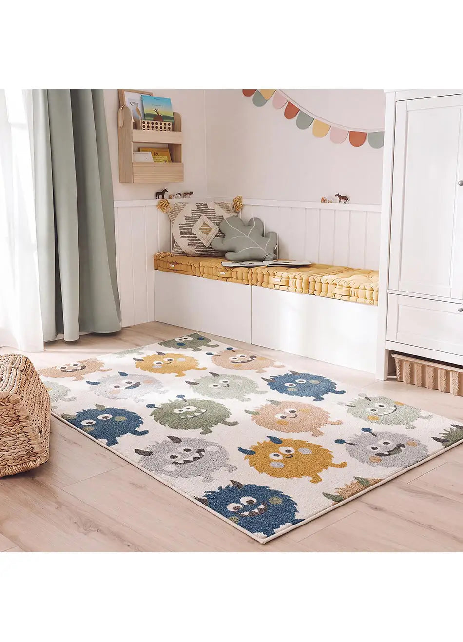 Alfombra infantil monstruos Beats 40501 Multicolor Atticgo