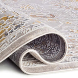Alfombra clásica beige y multicolor pliegue Berta 5204 Atticgo