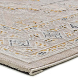 Alfombra clásica beige y mostaza esquina Berta 5211 Atticgo