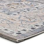 Alfombra clásica beige y azul Berta esquina 5214 Atticgo