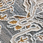 Alfombra clásica beige y azul Berta detalle 5214 Atticgo