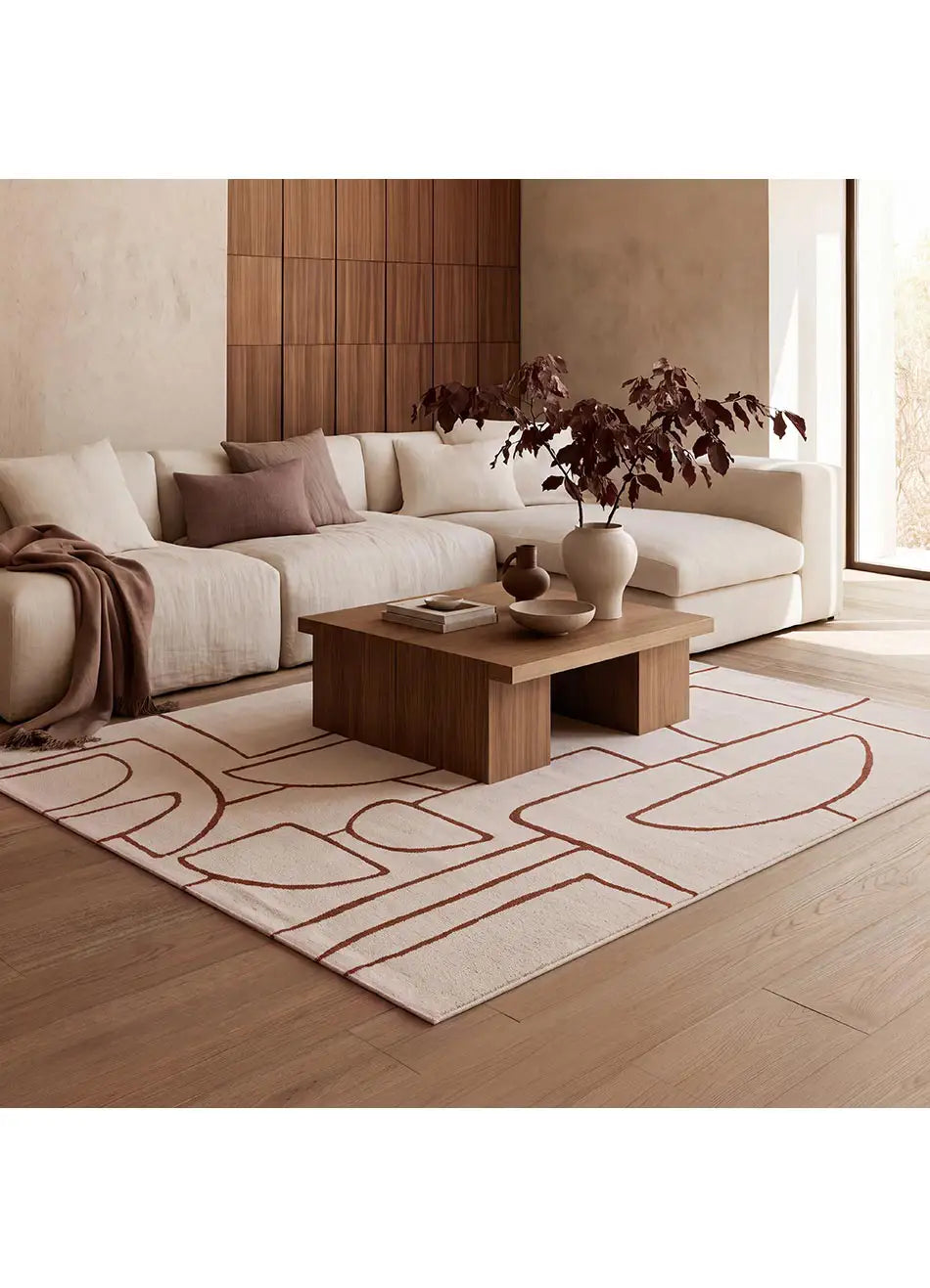 Alfombra de salón geométrica Beruti 12923 Caldera | Atticgo