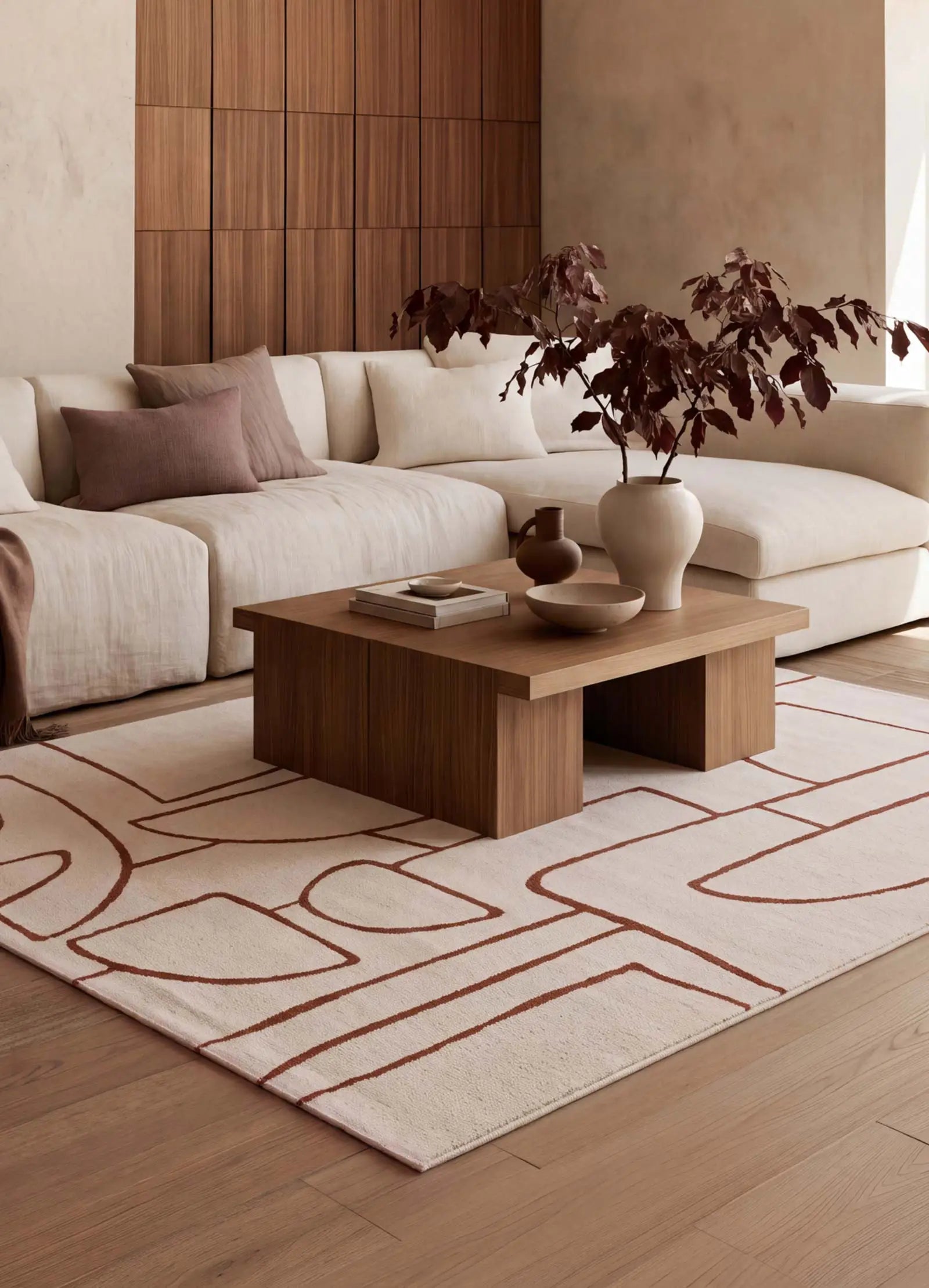 Alfombra de salón geométrica Beruti 12923 Caldera | Atticgo
