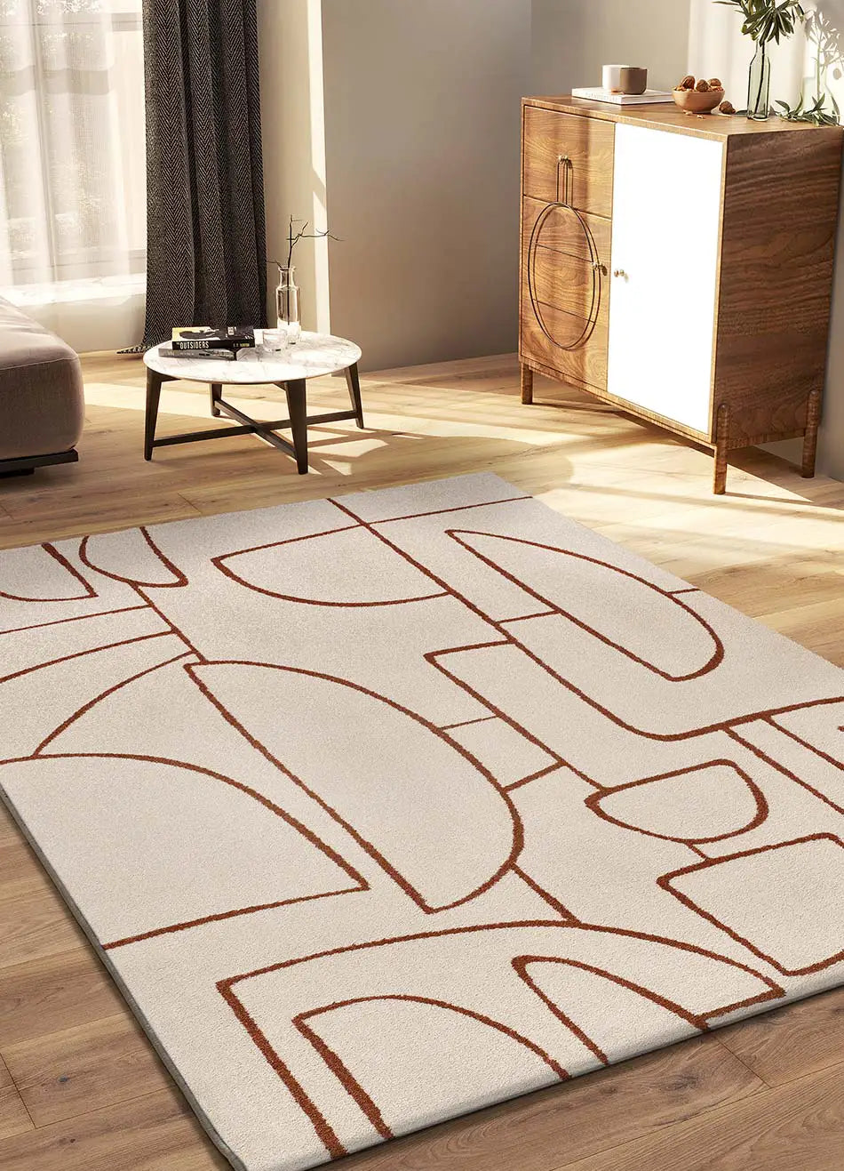 Atticgo Alfombra Abstracta Beruti 12923 Caldera ambiente