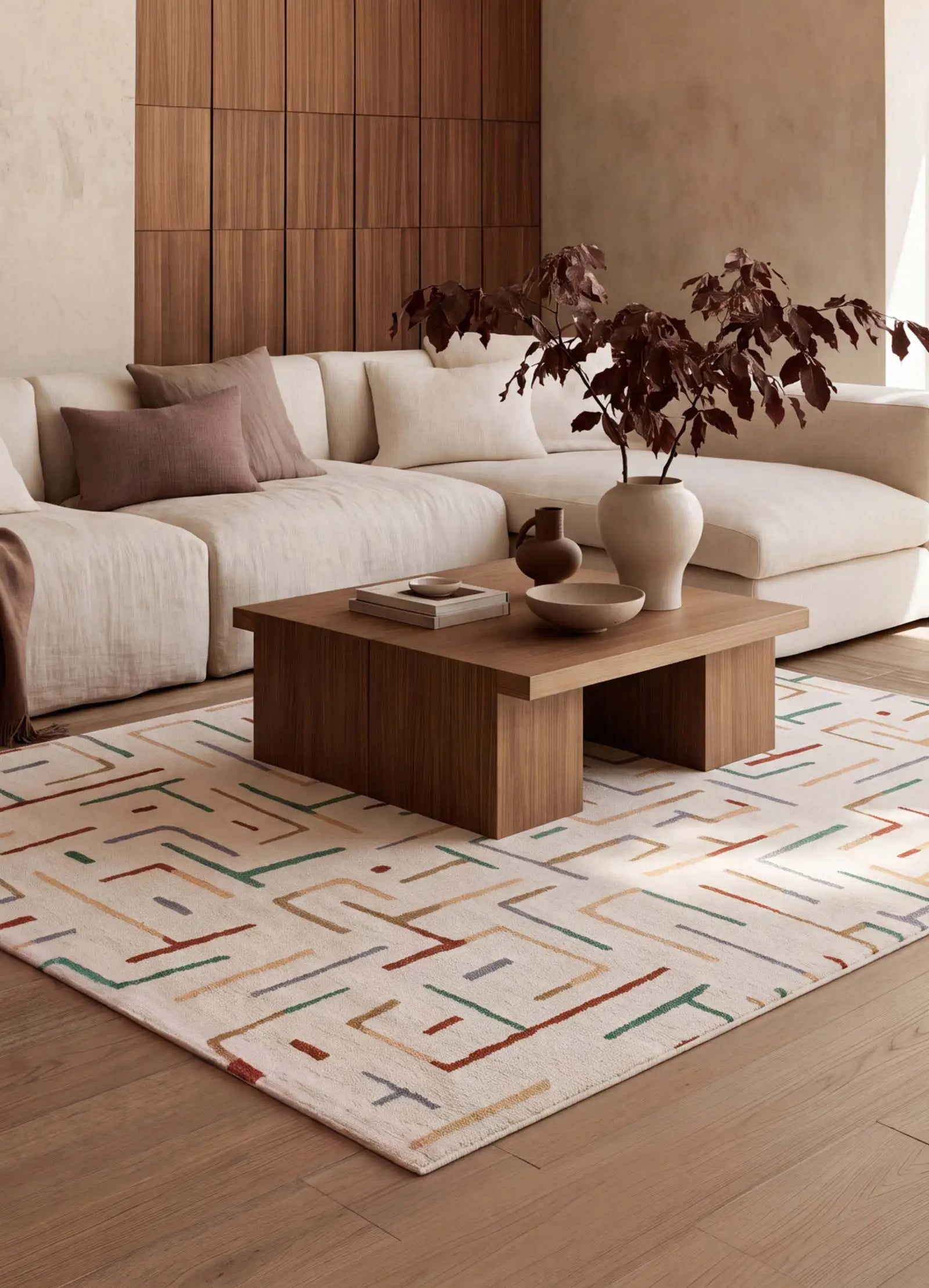 Alfombra salón geométrica Beruti 12925 Multicolor | Atticgo