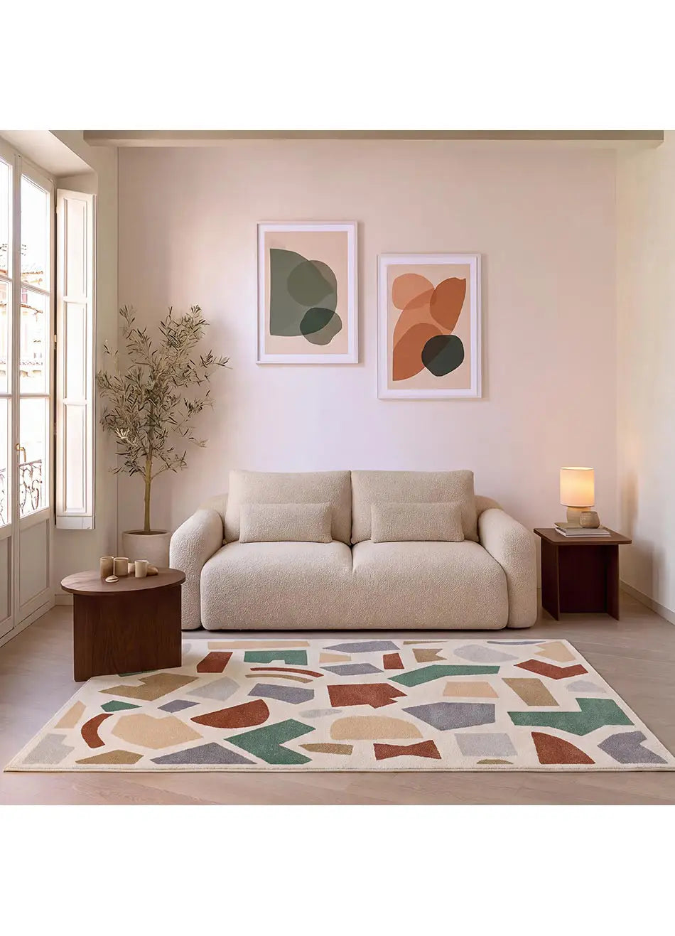 Alfombra salón geométrica Beruti 12926 Multicolor | Atticgo
