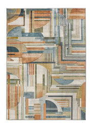 Atticgo Alfombra geométrica en viscosa Bleik 22 Multicolor