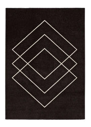 Alfombra geométrica Breda 12180 Negro Atticgo