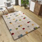 Atticgo Alfombra Shaggy Geométrica Bremen 8820 Multicolor ambiente salón