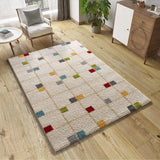 Atticgo Alfombra Shaggy Geométrica Bremen 8820 Multicolor ambiente salón