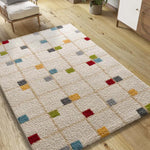 Atticgo Alfombra Shaggy Geométrica Bremen 8820 Multicolor ambiente