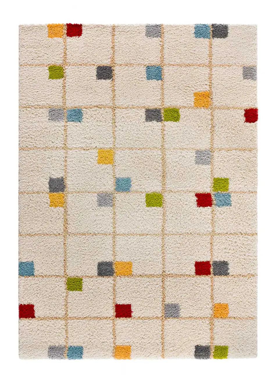 Atticgo Alfombra Shaggy Geométrica Bremen 8820 Multicolor