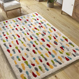 Atticgo Alfombra Shaggy Geométrica Bremen 8822 Multicolor ambiente