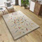Atticgo Alfombra Shaggy Geométrica Bremen 8825 Multicolor ambiente salón