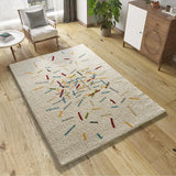 Atticgo Alfombra Shaggy Geométrica Bremen 8825 Multicolor ambiente salón