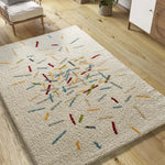 Atticgo Alfombra Shaggy Geométrica Bremen 8825 Multicolor ambiente 