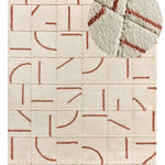 Atticgo Alfombra shaggy con relieve Brenda 8832 Blanco lupa