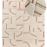 Atticgo Alfombra shaggy con relieve Brenda 8832 Blanco lupa