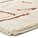 Atticgo Alfombra shaggy con relieve Brenda 8832 Blanco esquina
