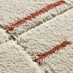 Atticgo Alfombra shaggy con relieve Brenda 8832 Blanco detalle