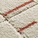 Atticgo Alfombra shaggy con relieve Brenda 8832 Blanco detalle