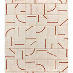 Atticgo Alfombra shaggy con relieve Brenda 8832 Blanco