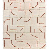 Atticgo Alfombra shaggy con relieve Brenda 8832 Blanco