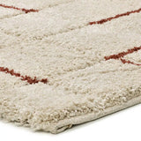 Atticgo Alfombra Shaggy con relieve Brenda 8834 Blanco esquina