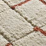 Atticgo Alfombra Shaggy con relieve Brenda 8834 Blanco detalle