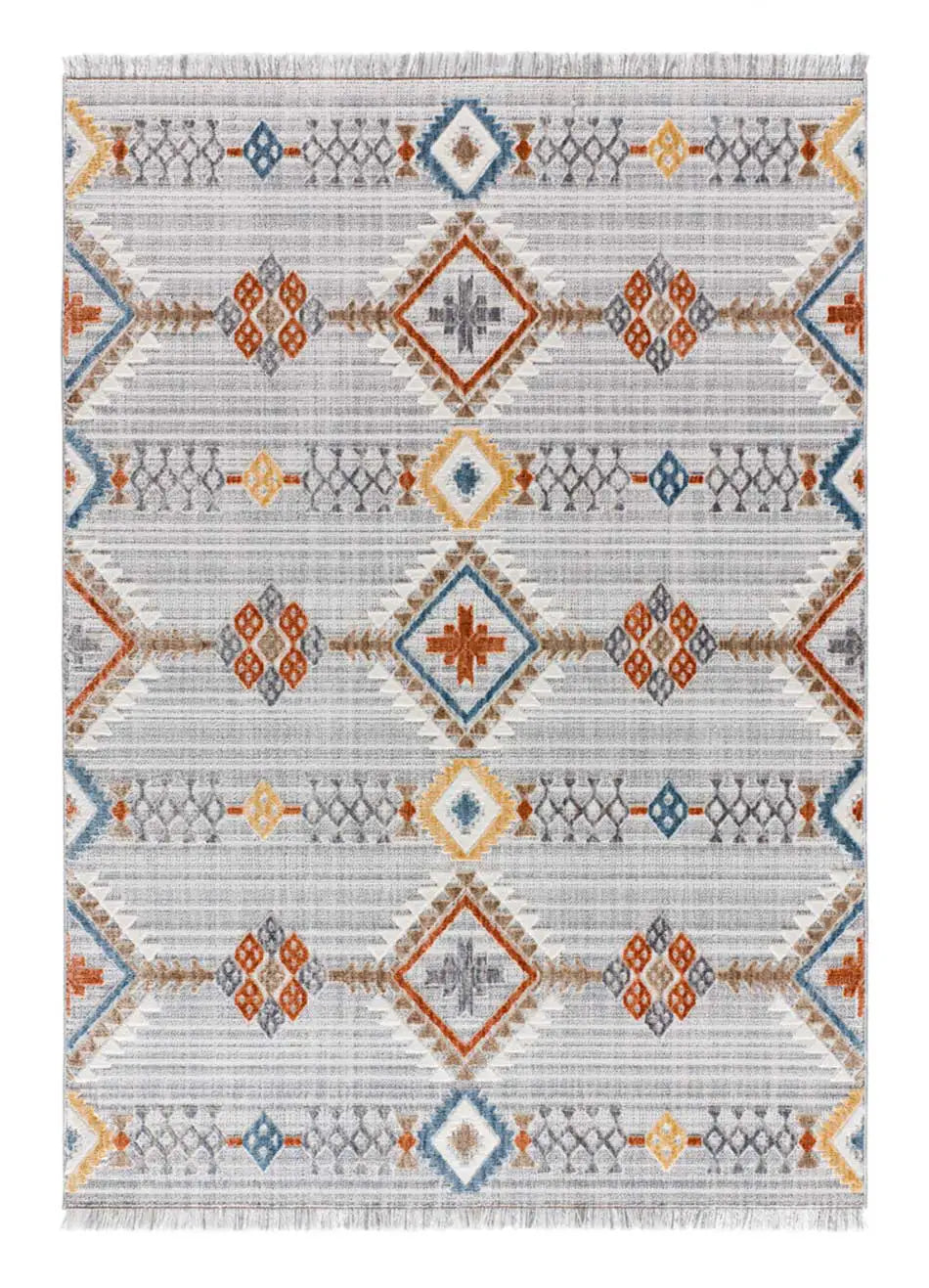 Atticgo Alfombra étnica con relieve y flecos Broadway 5183 Multi