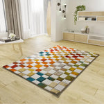 Atticgo Alfombra a cuadros Brunei 40411 Multicolor ambiente salón