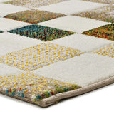 Atticgo Alfombra a cuadros Brunei 40411 Multicolor detalle