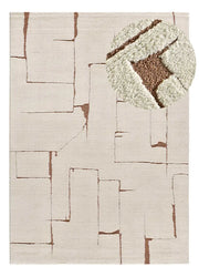 Atticgo Alfombra de estilo escandinavo Candela 2309 Crema lupa