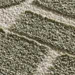 Alfombra geométrica verde Candela 2438 en detalle | Atticgo