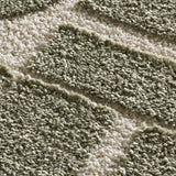 Alfombra geométrica verde Candela 2438 en detalle | Atticgo