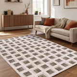 Alfombra salón geométrica Candela 2450 Marrón | Atticgo