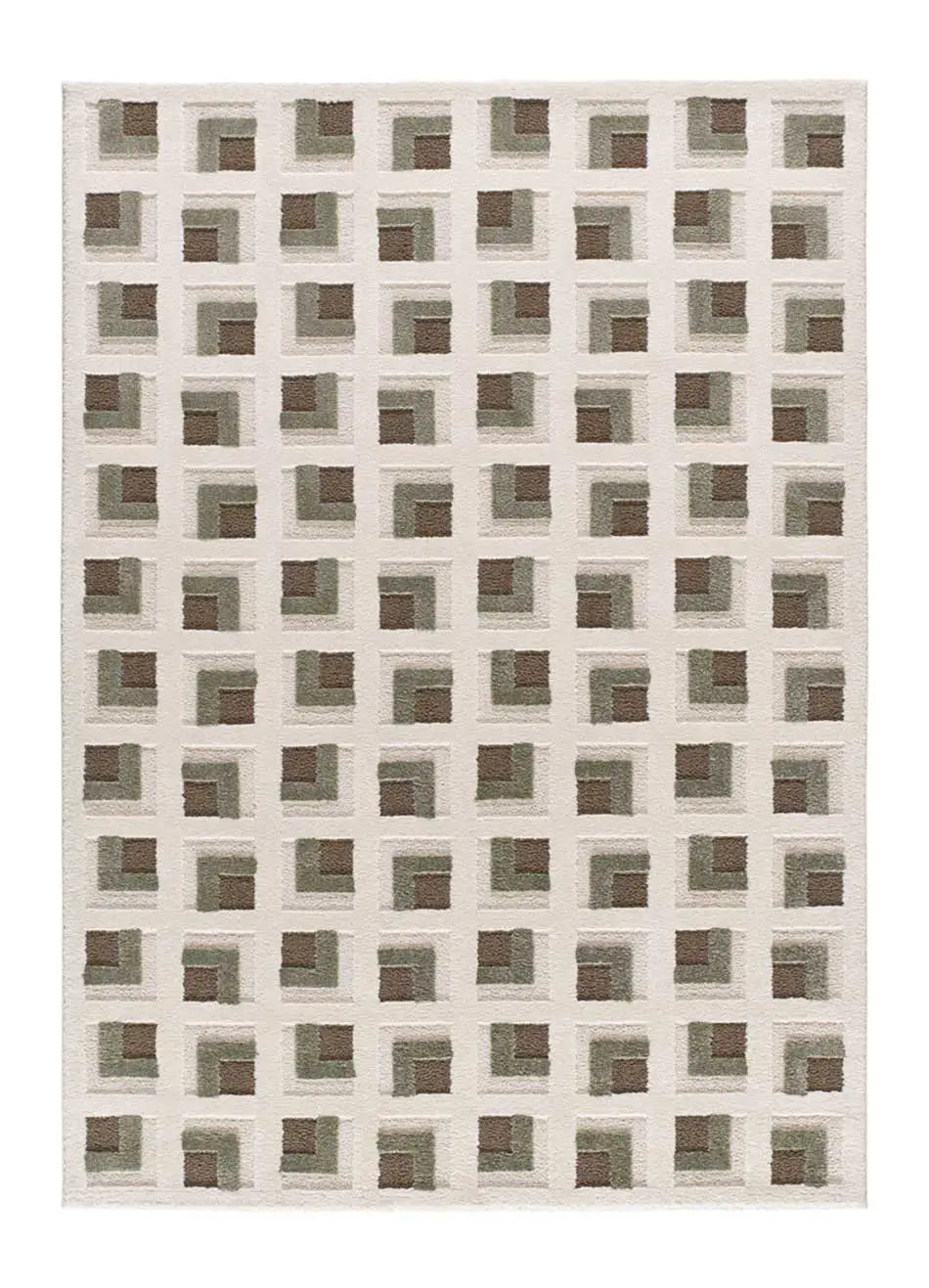 Alfombra geométrica Candela 2450 Marrón Atticgo Alfombras