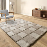 Alfombra geométrica para salón Candela 2451 Crema Atticgo