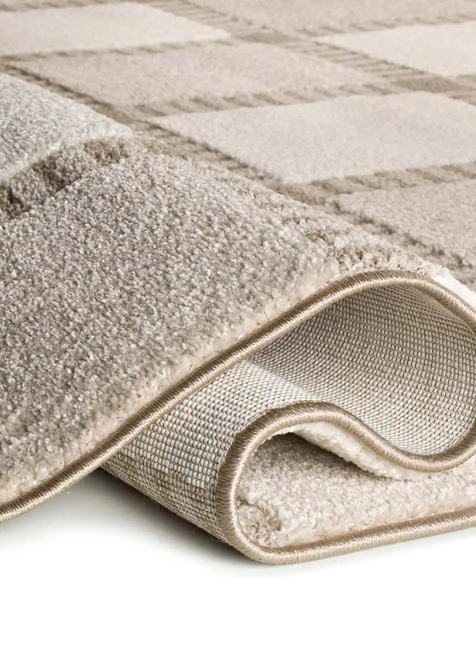Alfombra geométrica doblada Candela 2451 Crema Atticgo