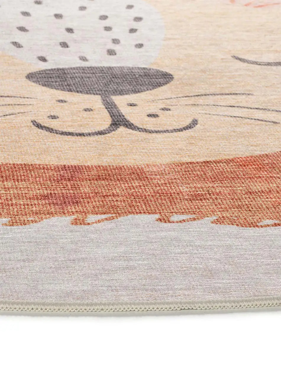Atticgo Alfombra infantil redonda león Candy 20803 Caldera detalle
