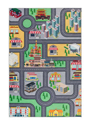 Atticgo Alfombra infantil carretera Candy 22005 Multicolor