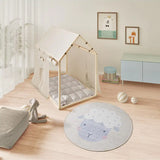 Atticgo Alfombra infantil redonda oveja Candy 24063 Crema ambiente habitación